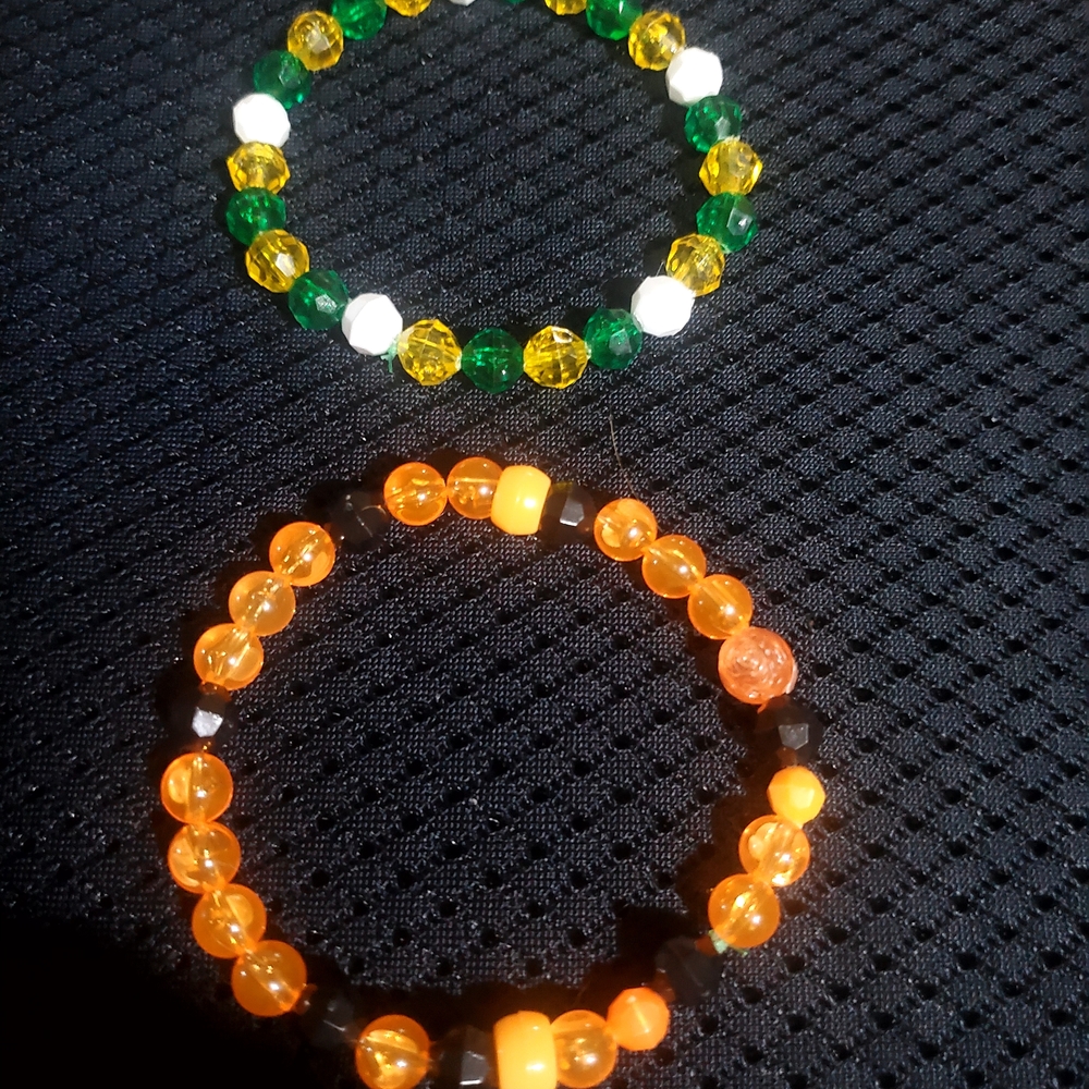 Oregon Ducks and Beavers Beaded Bracelets